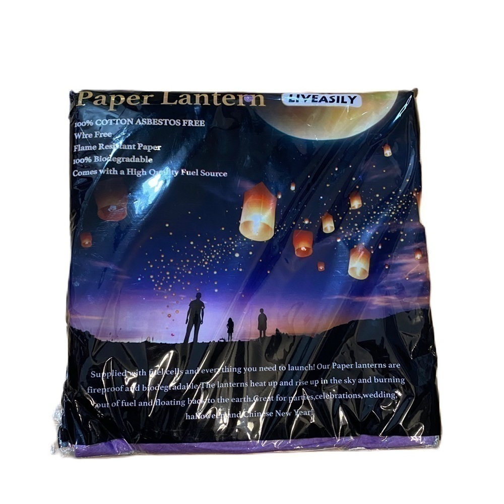 Paper Lanterns NEW 100% Cotton Biodegradable Wire Free Liveasily Wedding Tangled